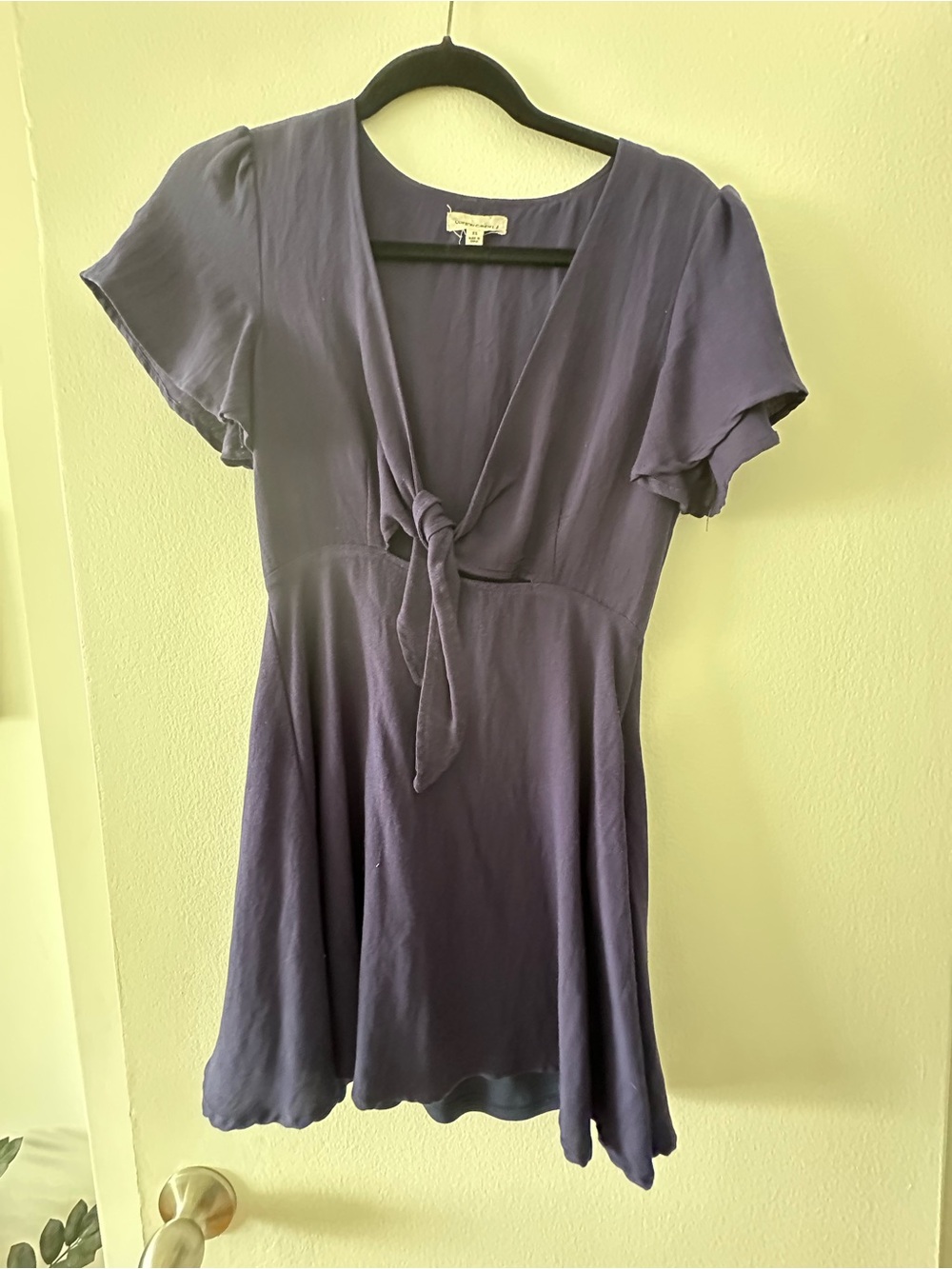 Cotton Candy Purple Tie-Front Mini Dress